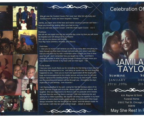 Jamila R Taylor Obitaury