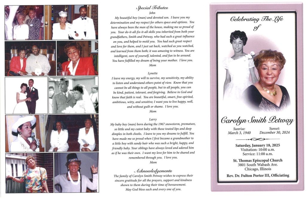 Carolyn S Petway Obituary