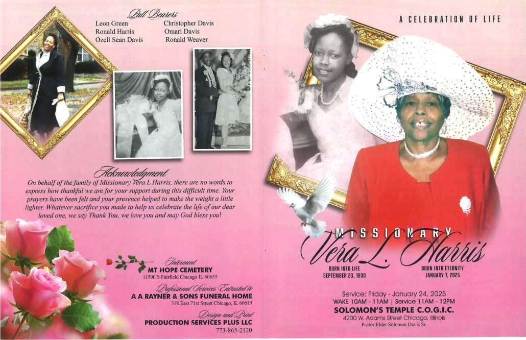 Vera L Harris Obituary