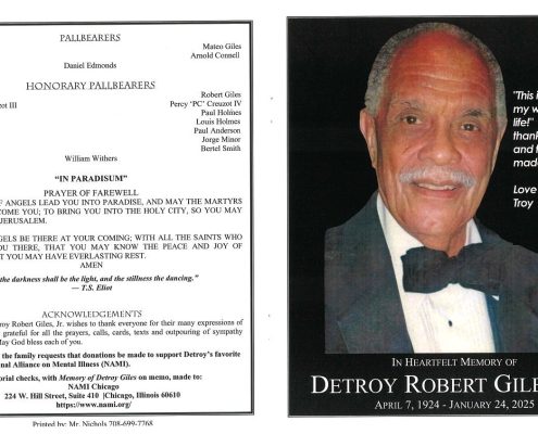 Detroy R Giles Jr Obituary