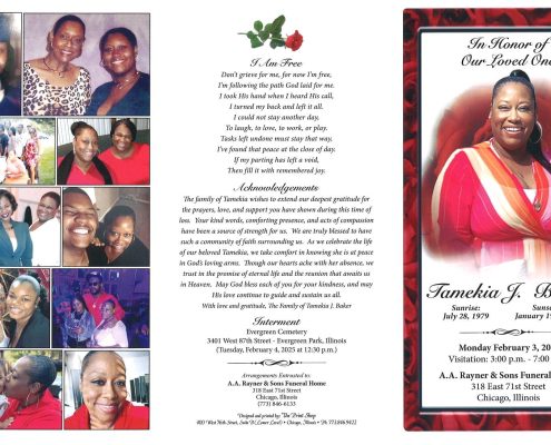 Tamekia J Baker Obituary