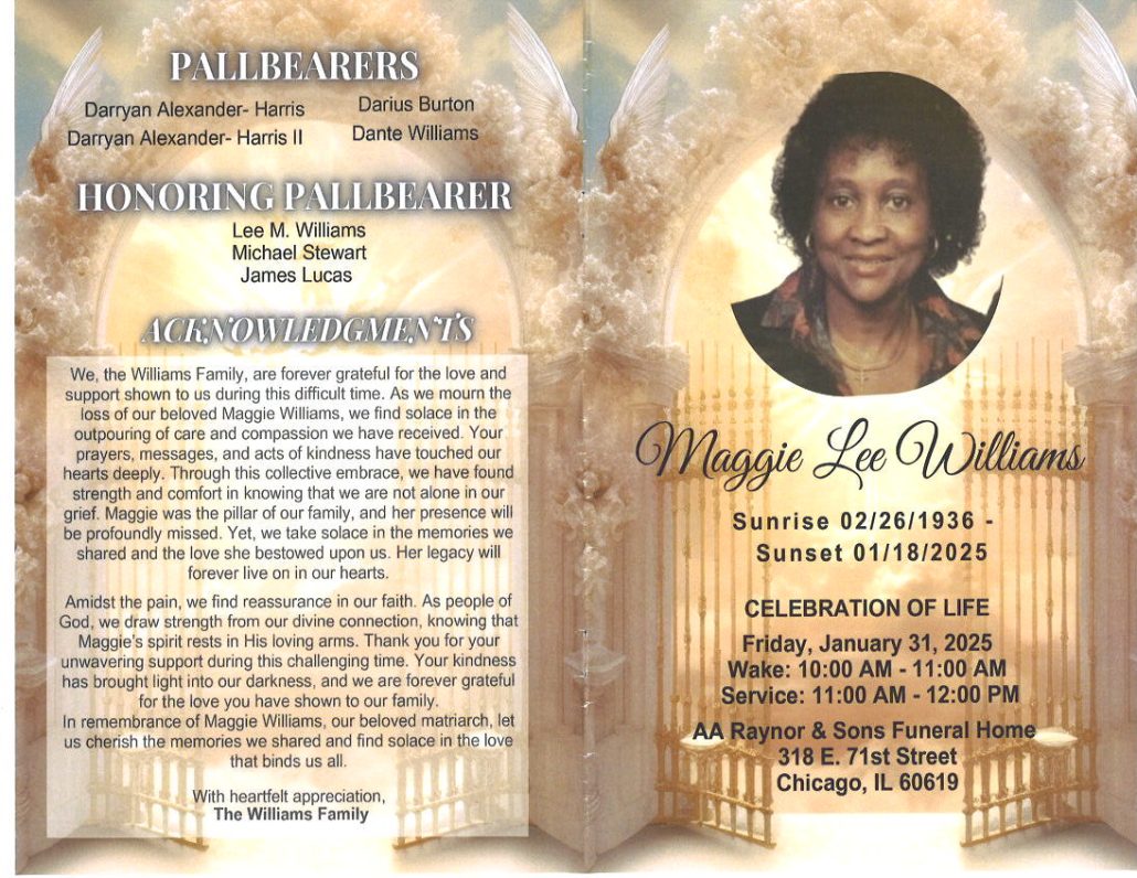 Maggie L Williams Obituary