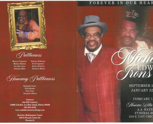 Micheal E Irons Obituary