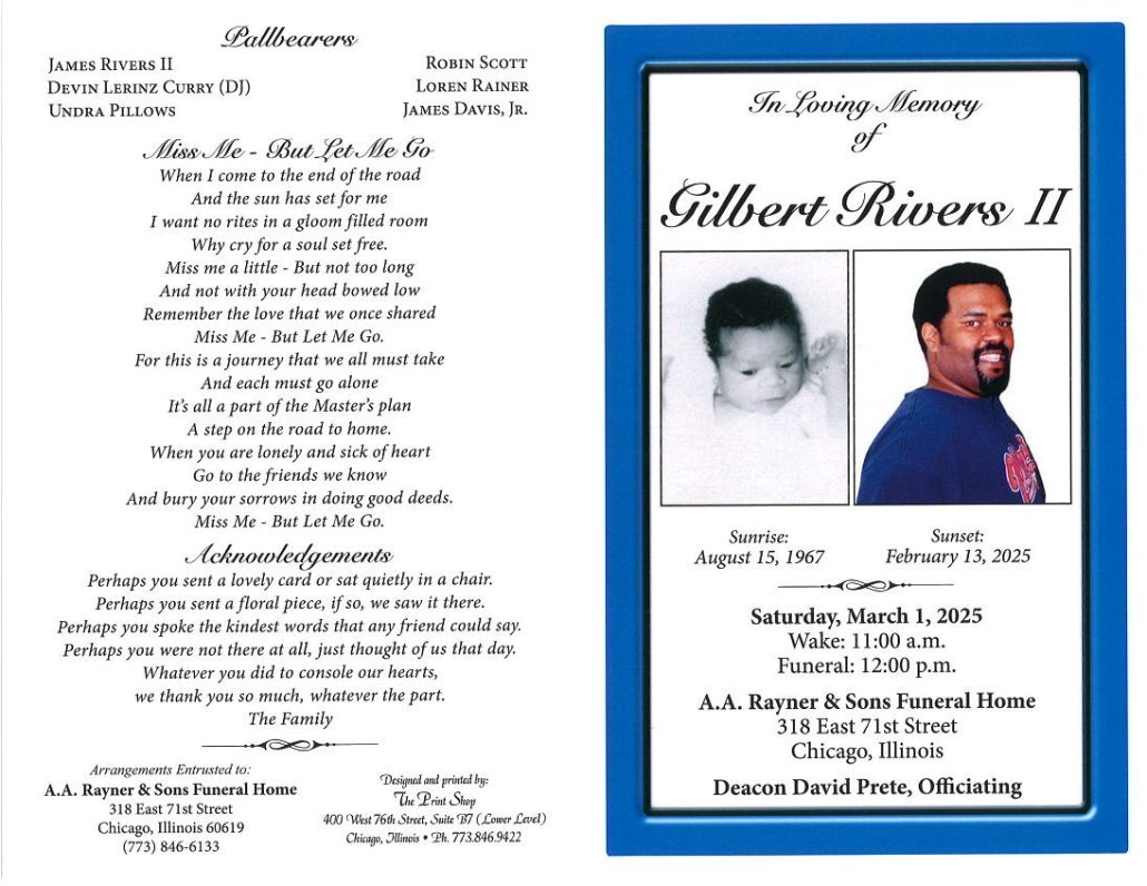 Gilbert Rivers II Obituary