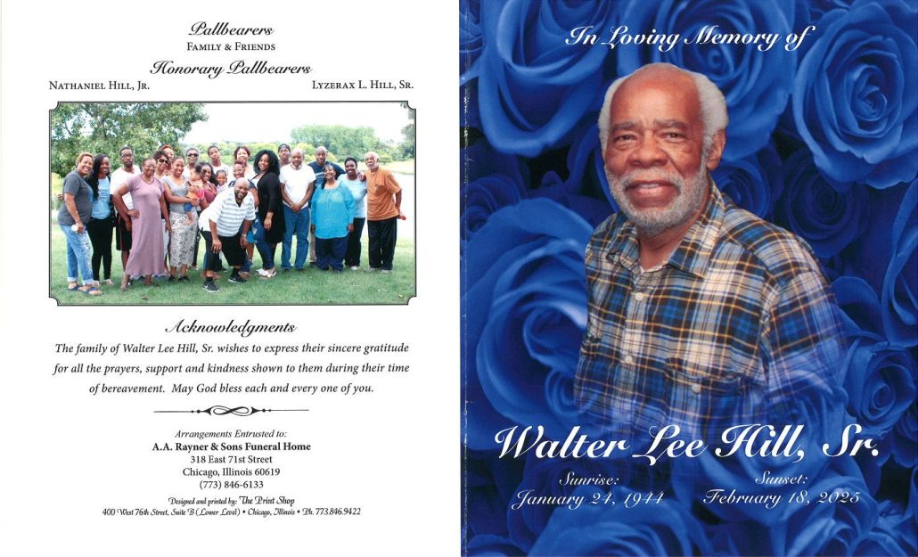 Walter L Hill Sr Obituary