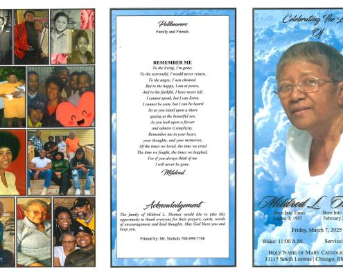 Mildred L Thomas Obituary