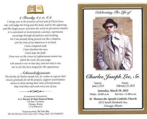Charles J Lee Sr Obituary