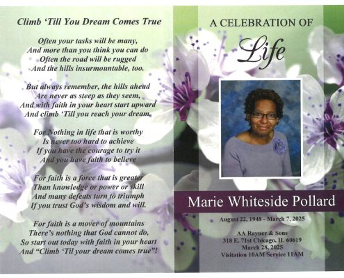 Marie W Pollard Obituary