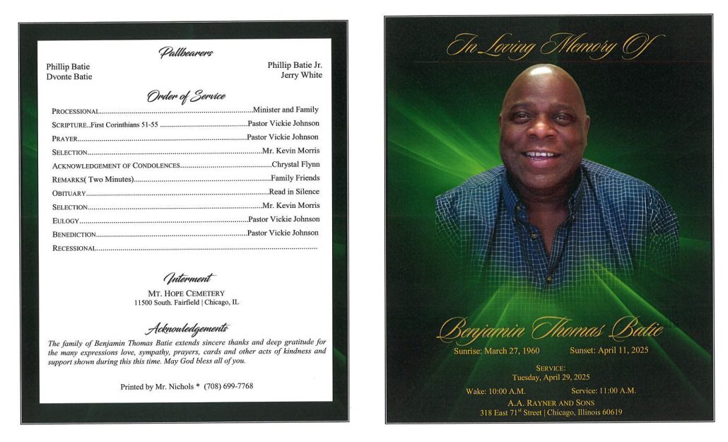Benjamin T Batie Obituary