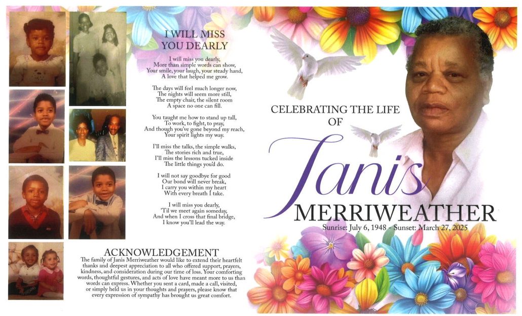 Janis Merriweather Obituary