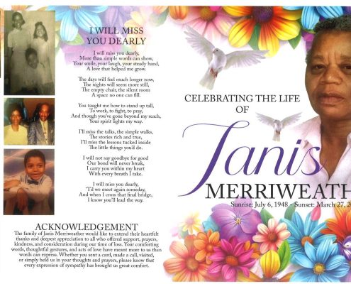 Janis Merriweather Obituary