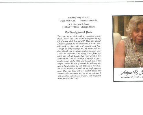 Adyne R Stevenson Obituary