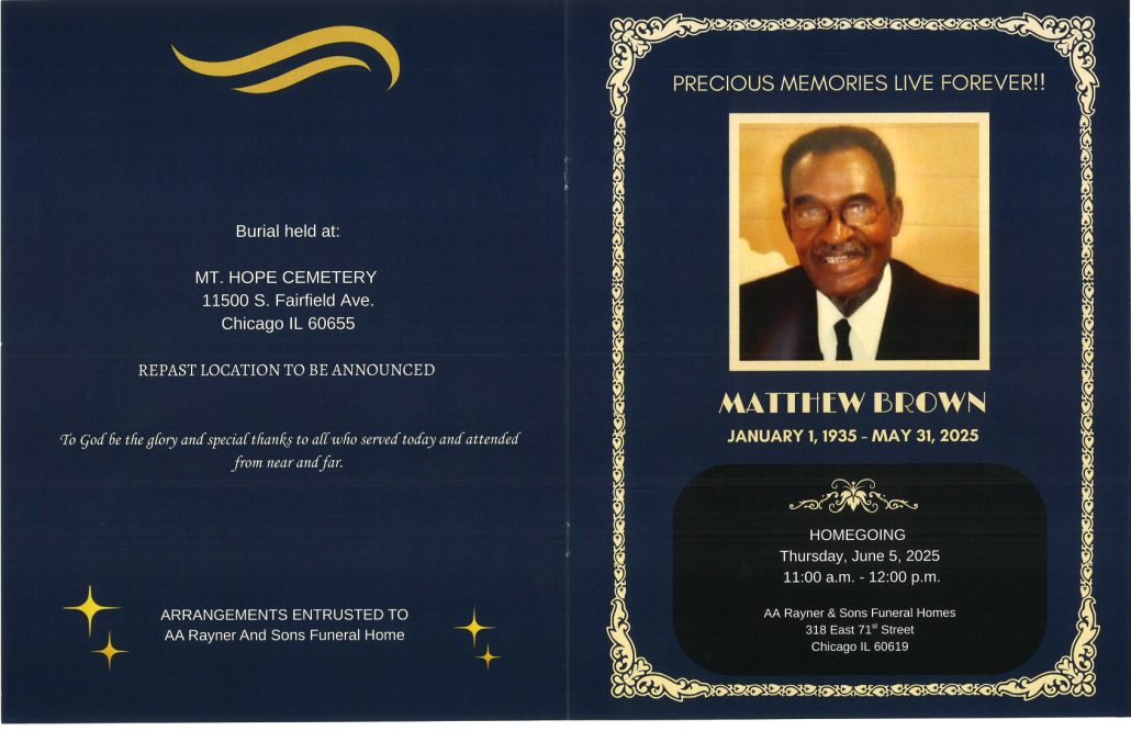 Matthew Brown Obituary