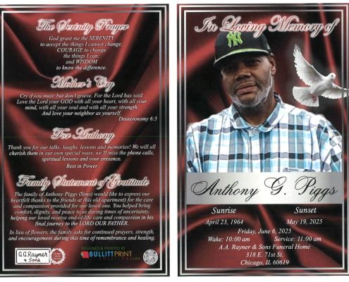 Anthony G Piggs Obituary