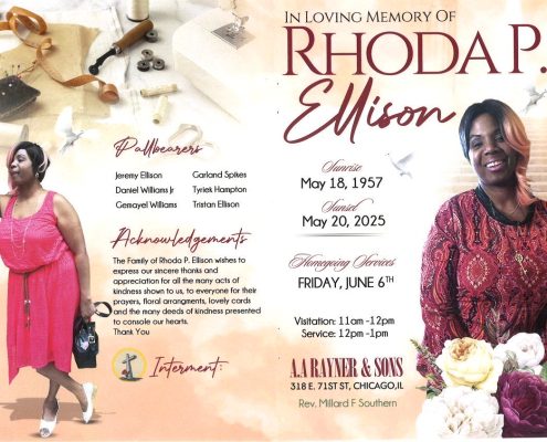 Rhoda P Ellison Obituary