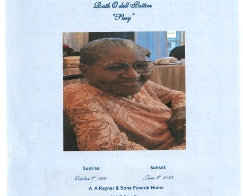 Ruth O Patton Obituary
