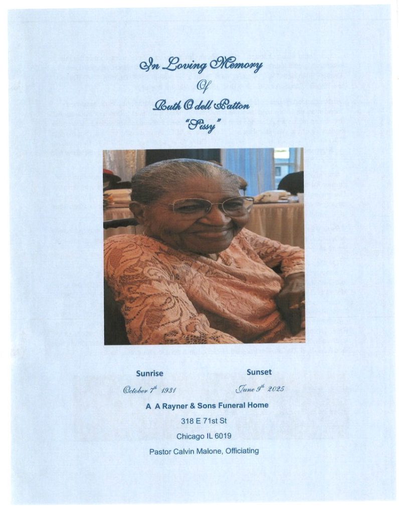 Ruth O Patton Obituary