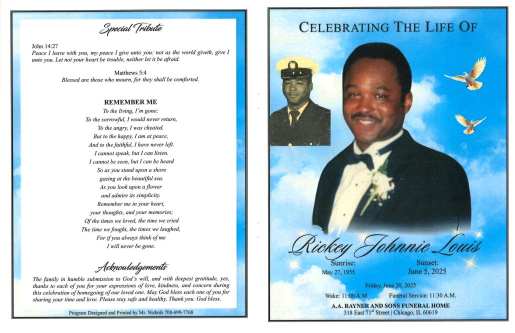 Rickey J Louis Obituary