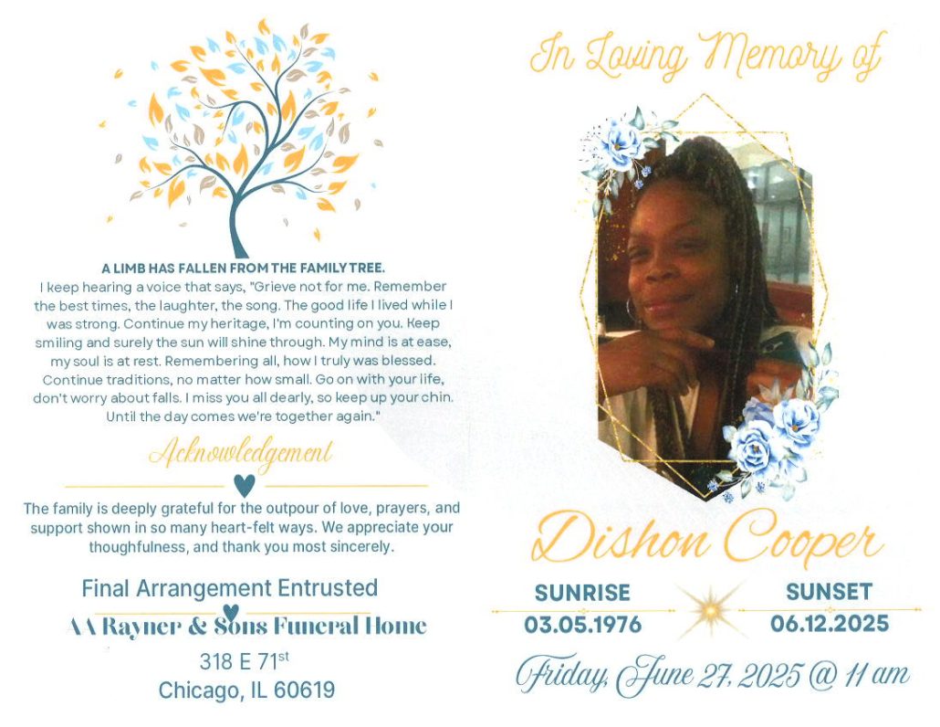 Dishon Cooper Obituary