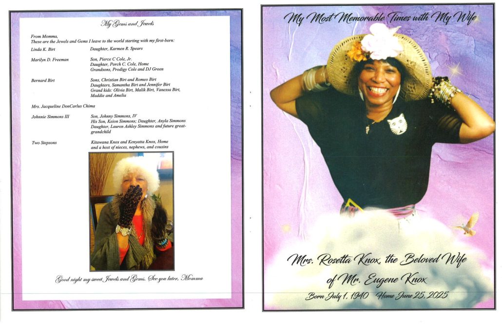 Rosetta Knox Obituary
