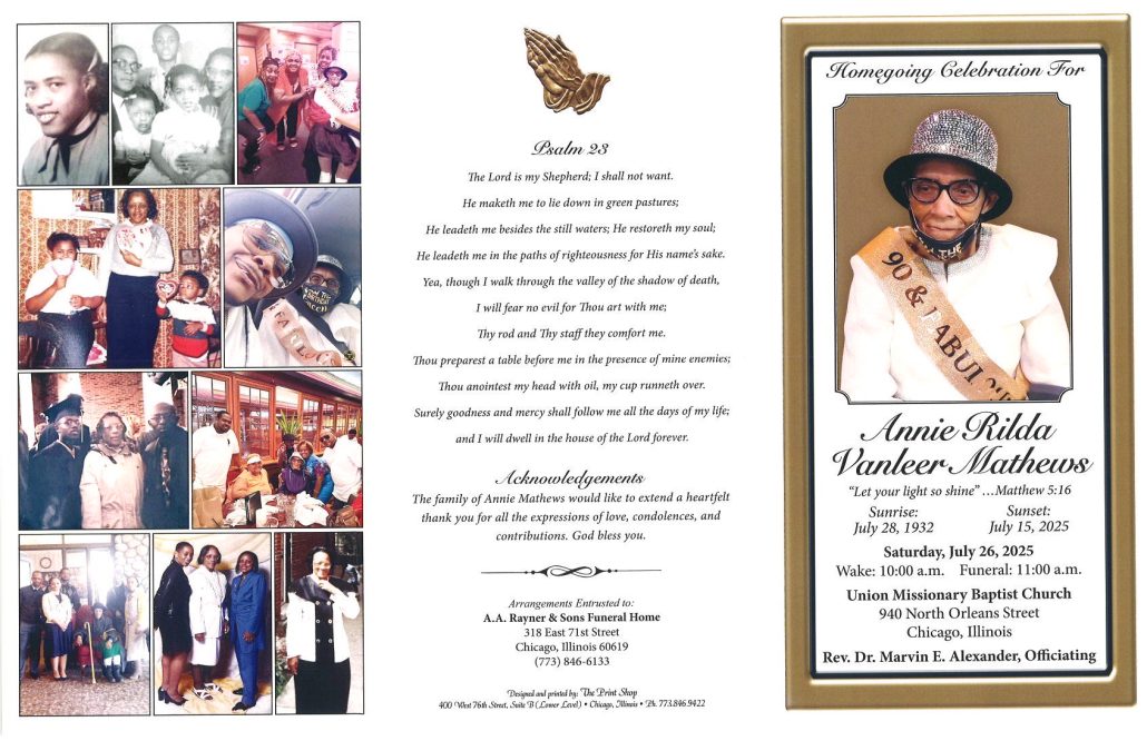 Annie Mathews Obituary