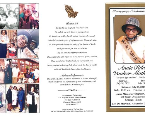 Annie Mathews Obituary