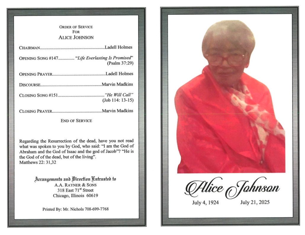 Alice Johnson Obituary