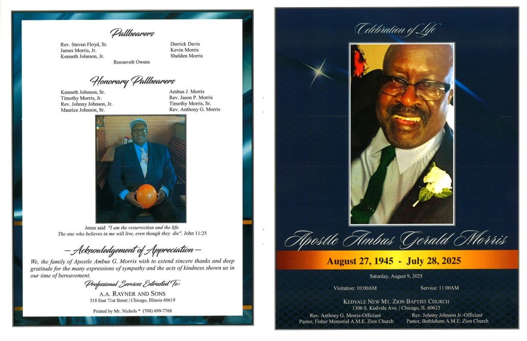 Apostle Morris Obituary