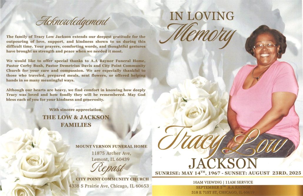 Tracy L Jackson Obituary