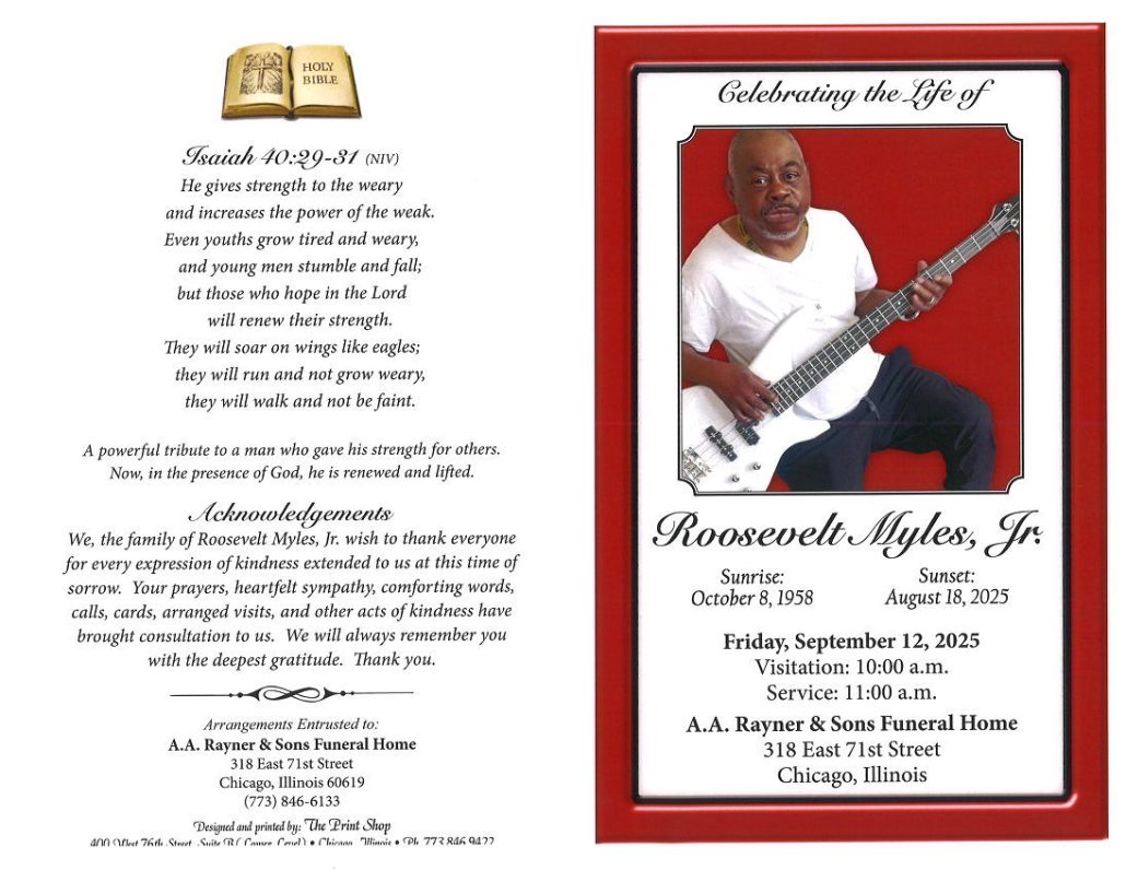 Roosevelt Myles Jr Obituary