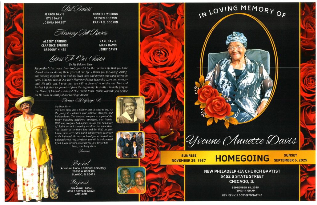 Yvonne A Davis Obituary