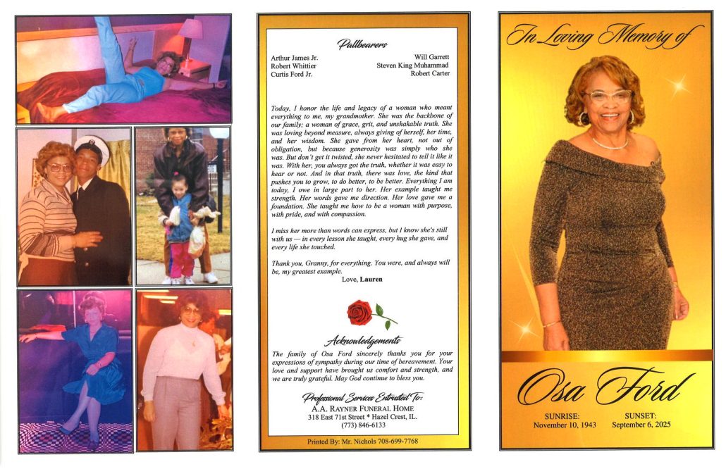 Osa Ford Obituary