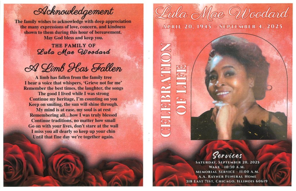 Lula M Woodard Obituary