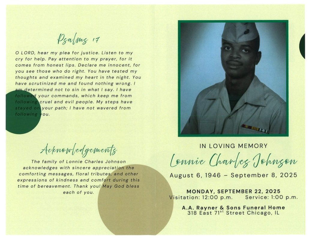 Lonnie C Johnson Obituary
