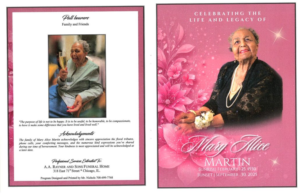 Mary A Martin Obituary