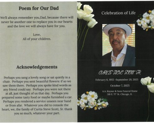Curtis S Scott Sr Obituary