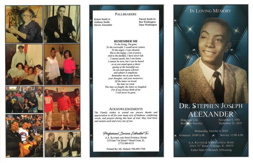 Dr Stephen J Alexander Obituary