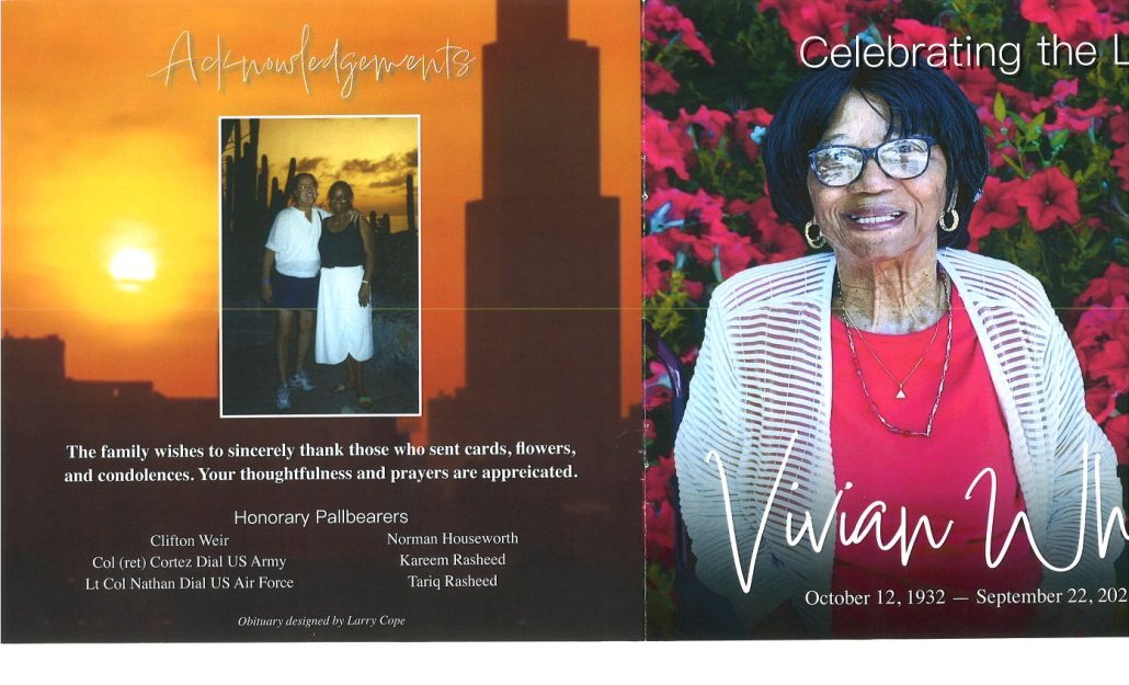 Vivian D White Obituary