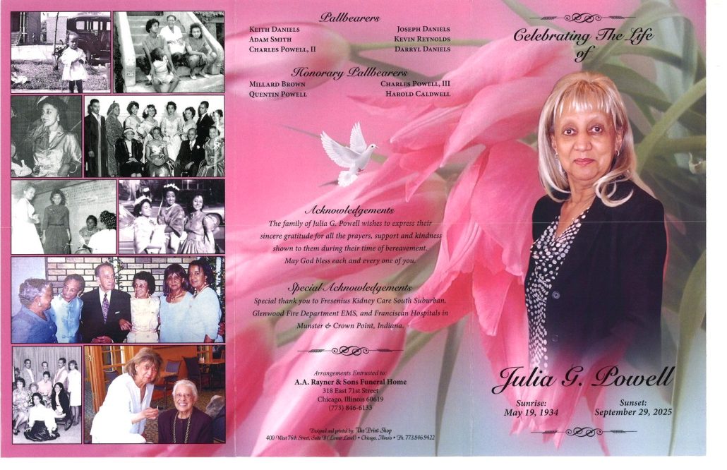 Julia G Powell Obituary