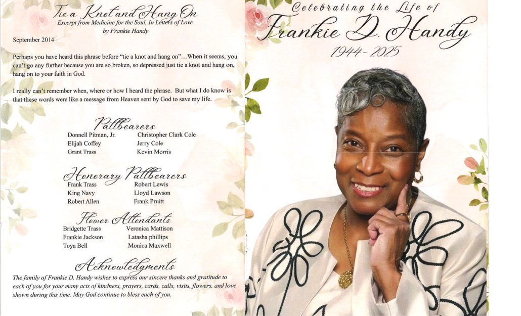 Frankie D Handy Obituary